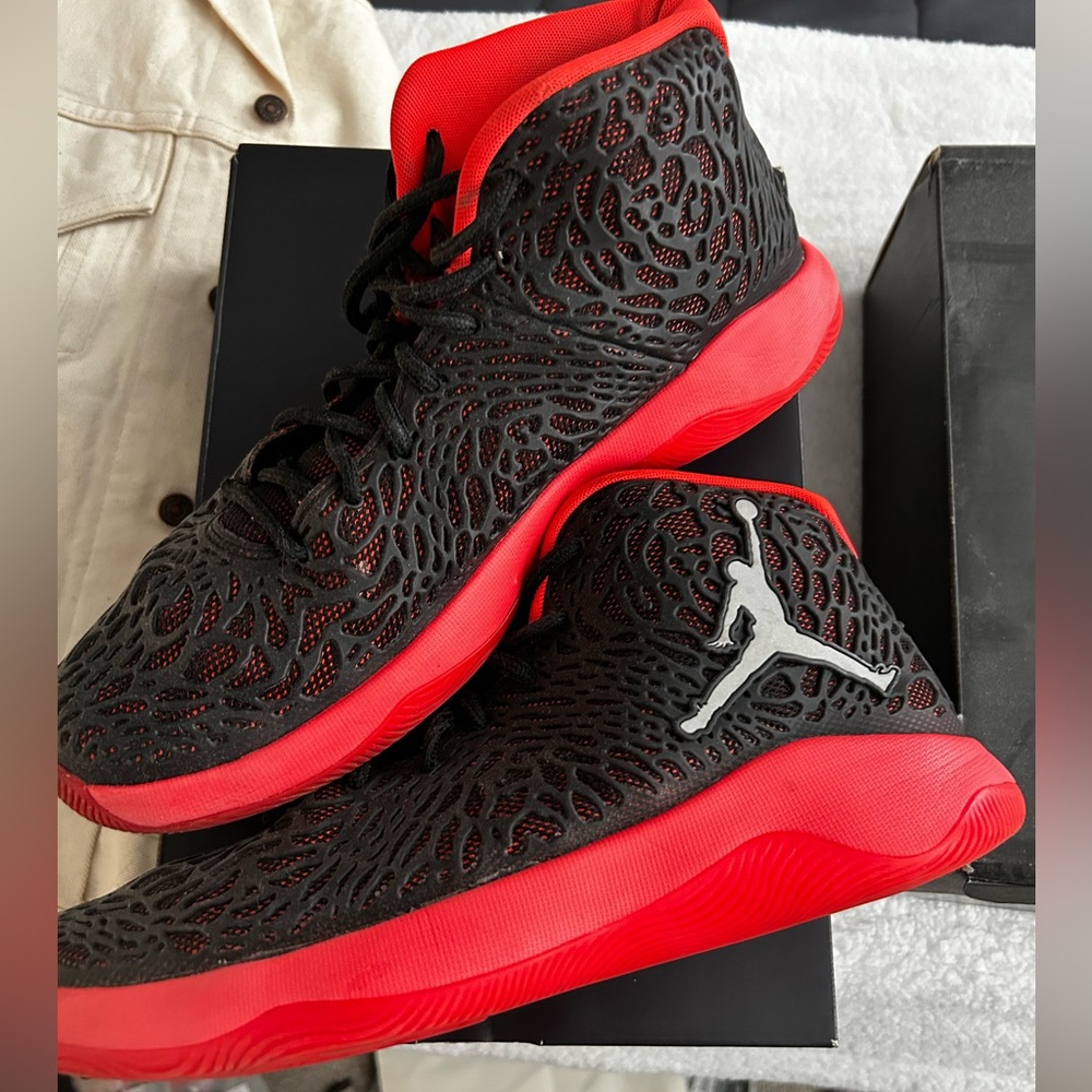 Nike Air Jordan Ultra Fly-Black Lace Up Mid Top Sneaker 10.5